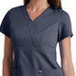 Women's Mock Wrap Riley Top - 4153 - Steel