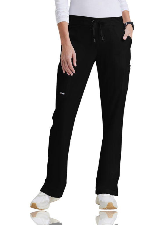Women's Double Cargo Back Pockets Mia Pant - 4277 - Black