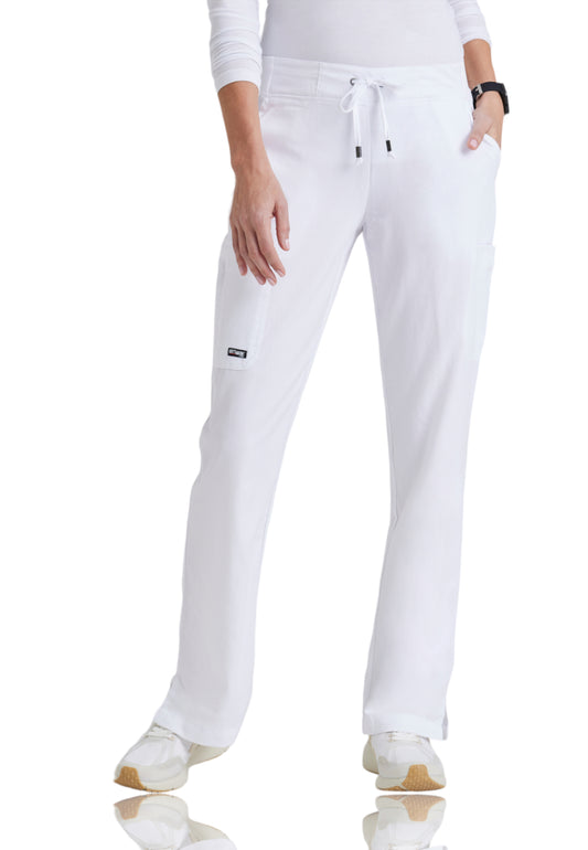 Women's Double Cargo Back Pockets Mia Pant - 4277 - White