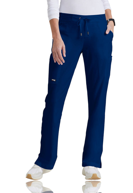 Women's Double Cargo Back Pockets Mia Pant - 4277 - Indigo (Navy)