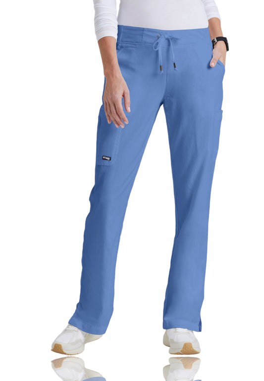 Women's Double Cargo Back Pockets Mia Pant - 4277 - Ciel Blue