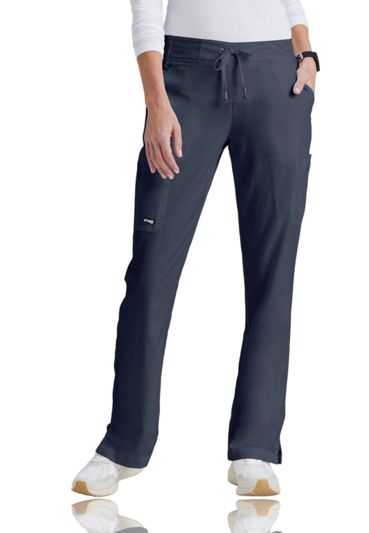 Women's Double Cargo Back Pockets Mia Pant - 4277 - Steel