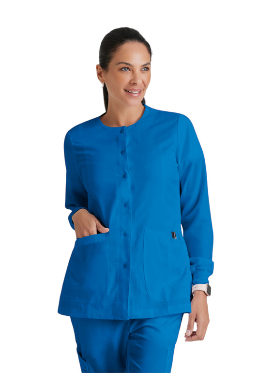 Women's Round Neck Jamie Warm Up Jacket - 4450 - New Royal