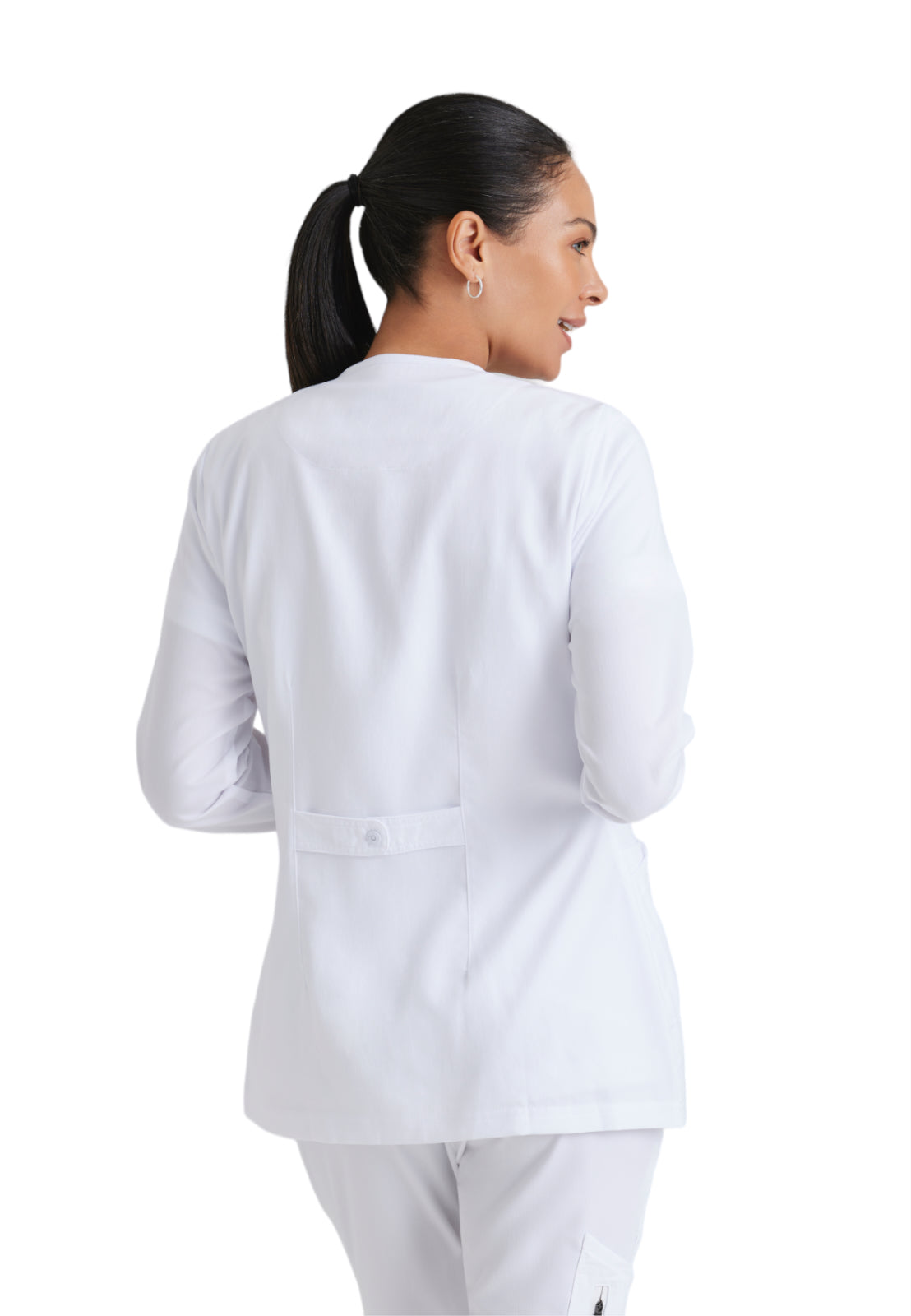 Women's Round Neck Jamie Warm Up Jacket - 4450 - White