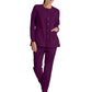 Women's Round Neck Jamie Warm Up Jacket - 4450 - Wine