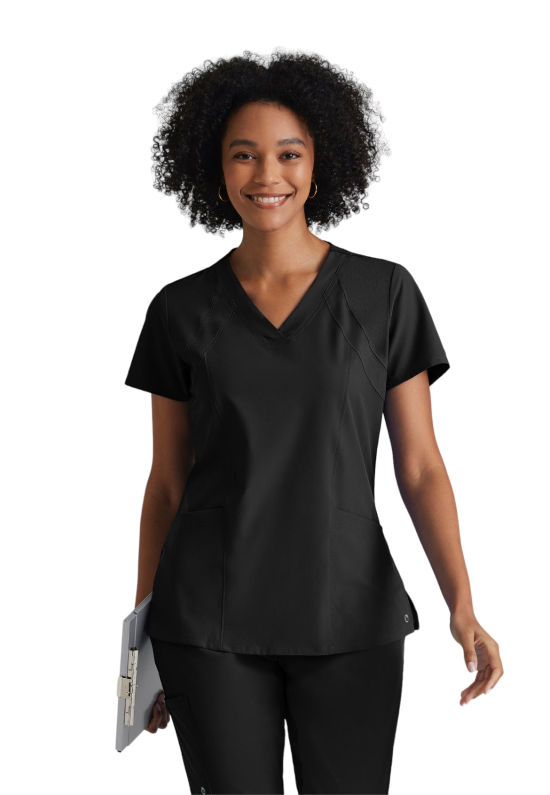 Women's V-Neck Racer Top - 5105 - Black