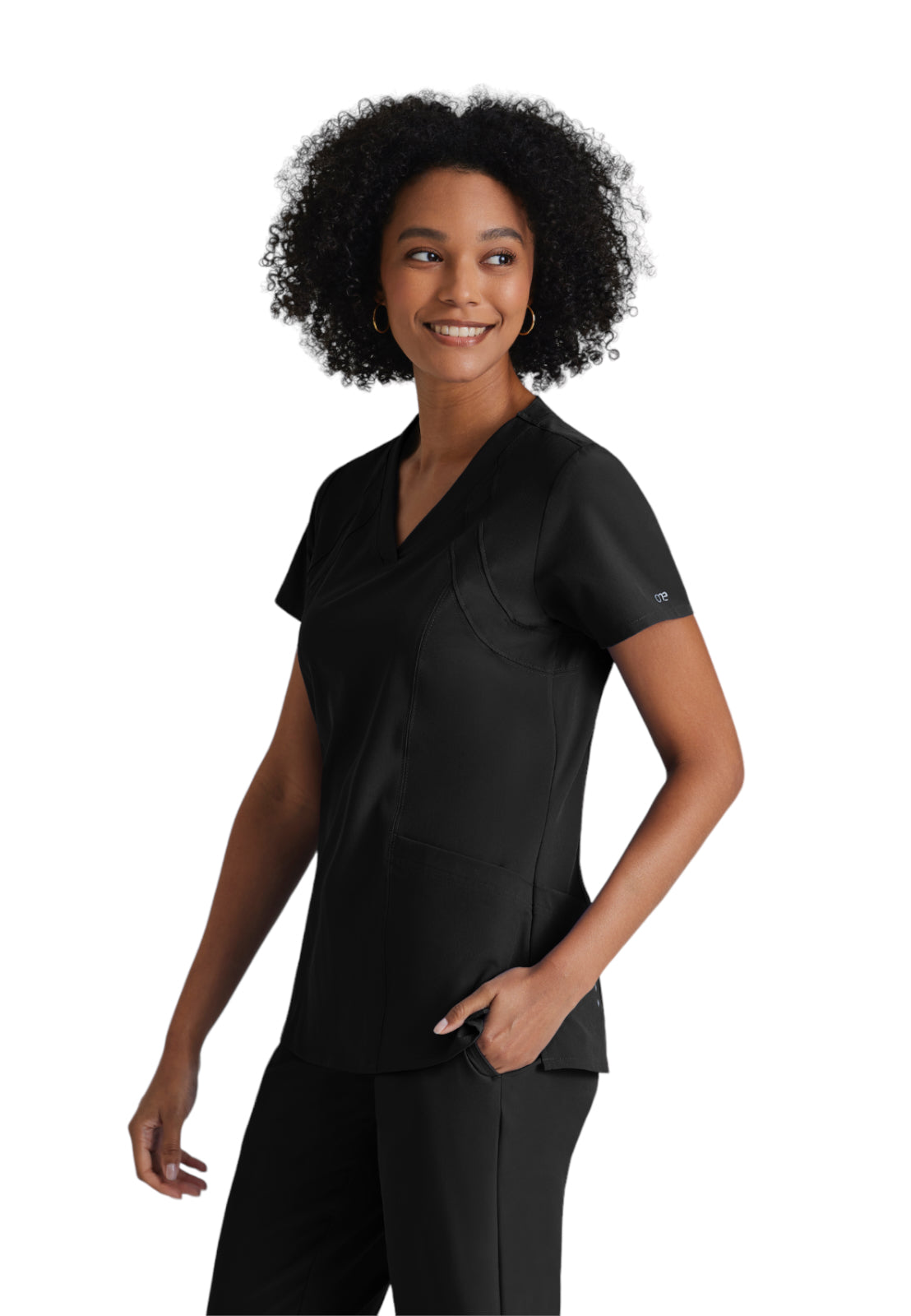 Women's V-Neck Racer Top - 5105 - Black