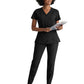 Women's V-Neck Racer Top - 5105 - Black