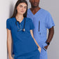 Women's V-Neck Racer Top - 5105 - New Royal