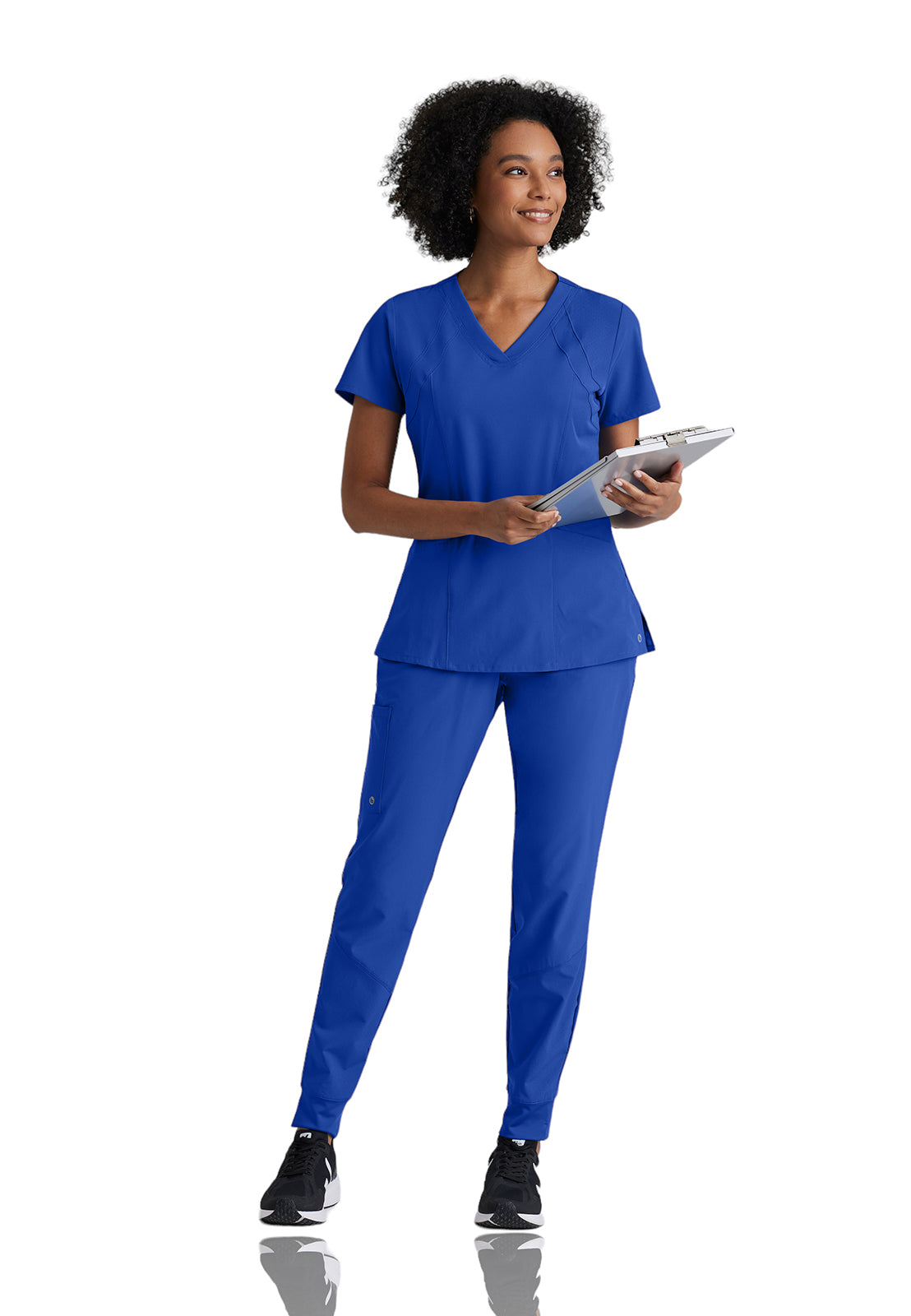 Women's V-Neck Racer Top - 5105 - Cobalt