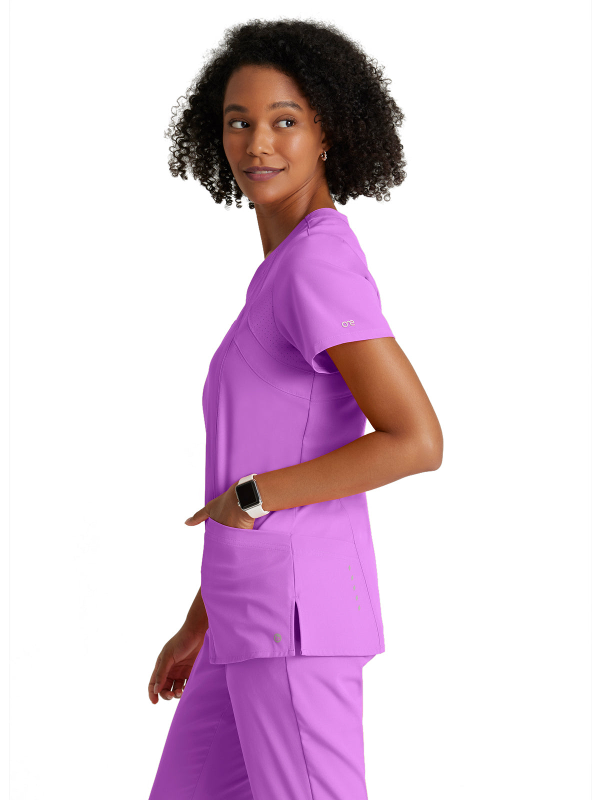 Women's V-Neck Racer Top - 5105 - Helio Purple