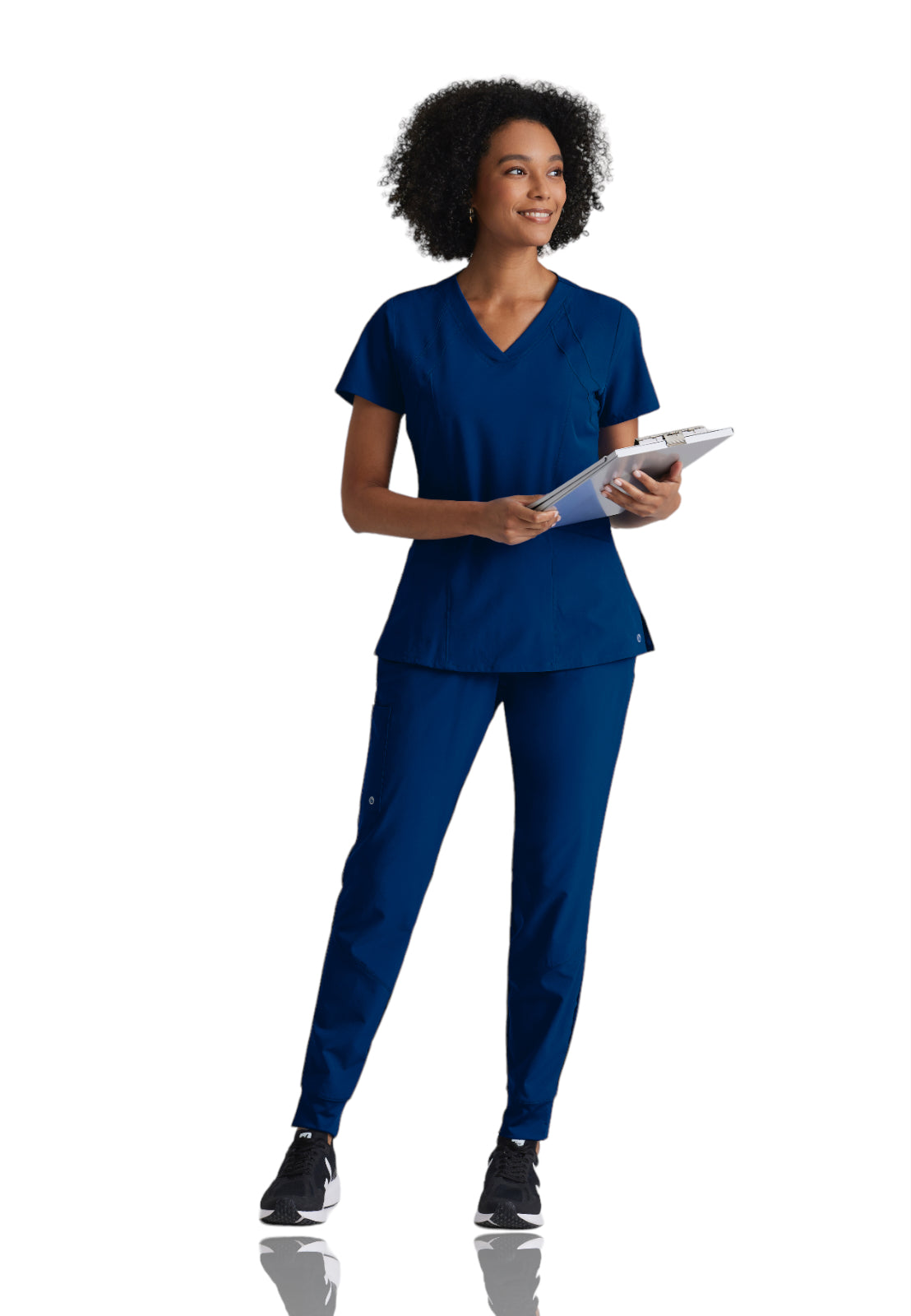 Women's V-Neck Racer Top - 5105 - Indigo (Navy)
