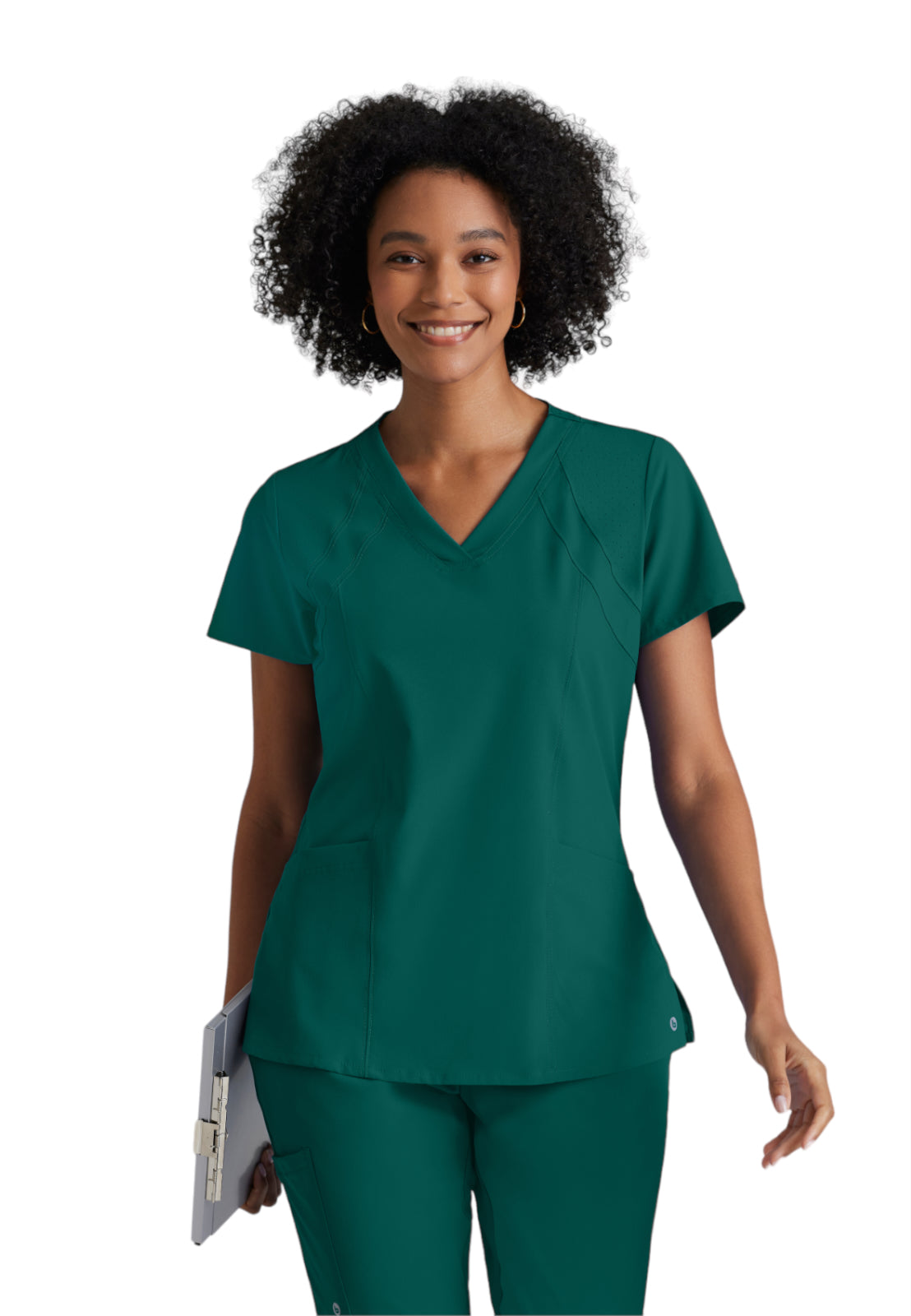 Women's V-Neck Racer Top - 5105 - Hunter Green