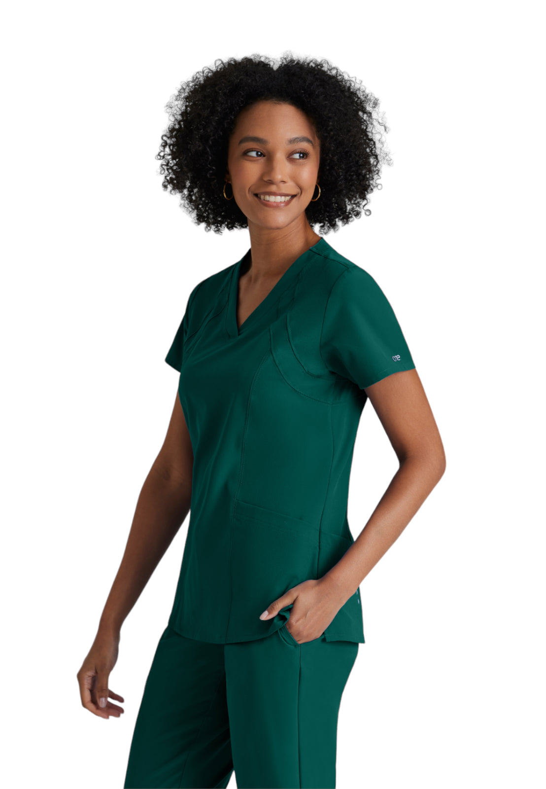 Women's V-Neck Racer Top - 5105 - Hunter Green