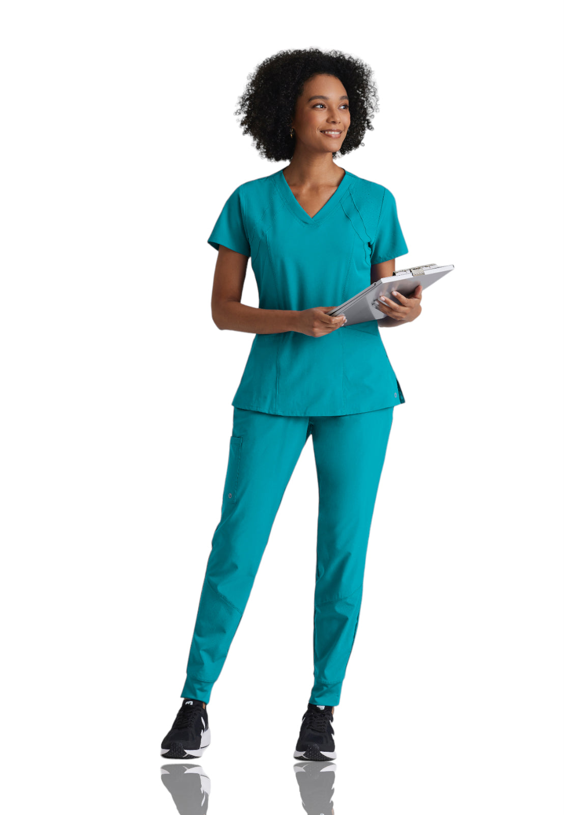 Women's V-Neck Racer Top - 5105 - Teal