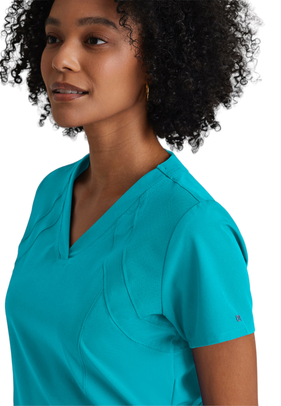 Women's V-Neck Racer Top - 5105 - Teal