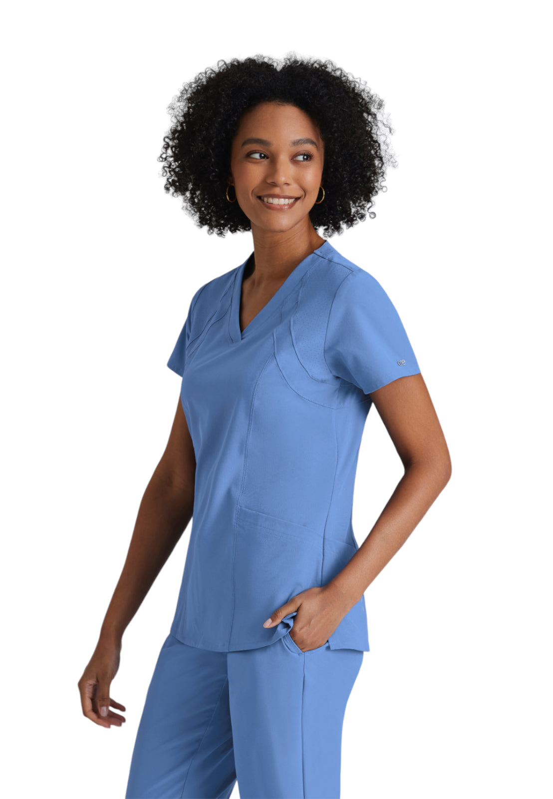 Women's V-Neck Racer Top - 5105 - Ciel Blue