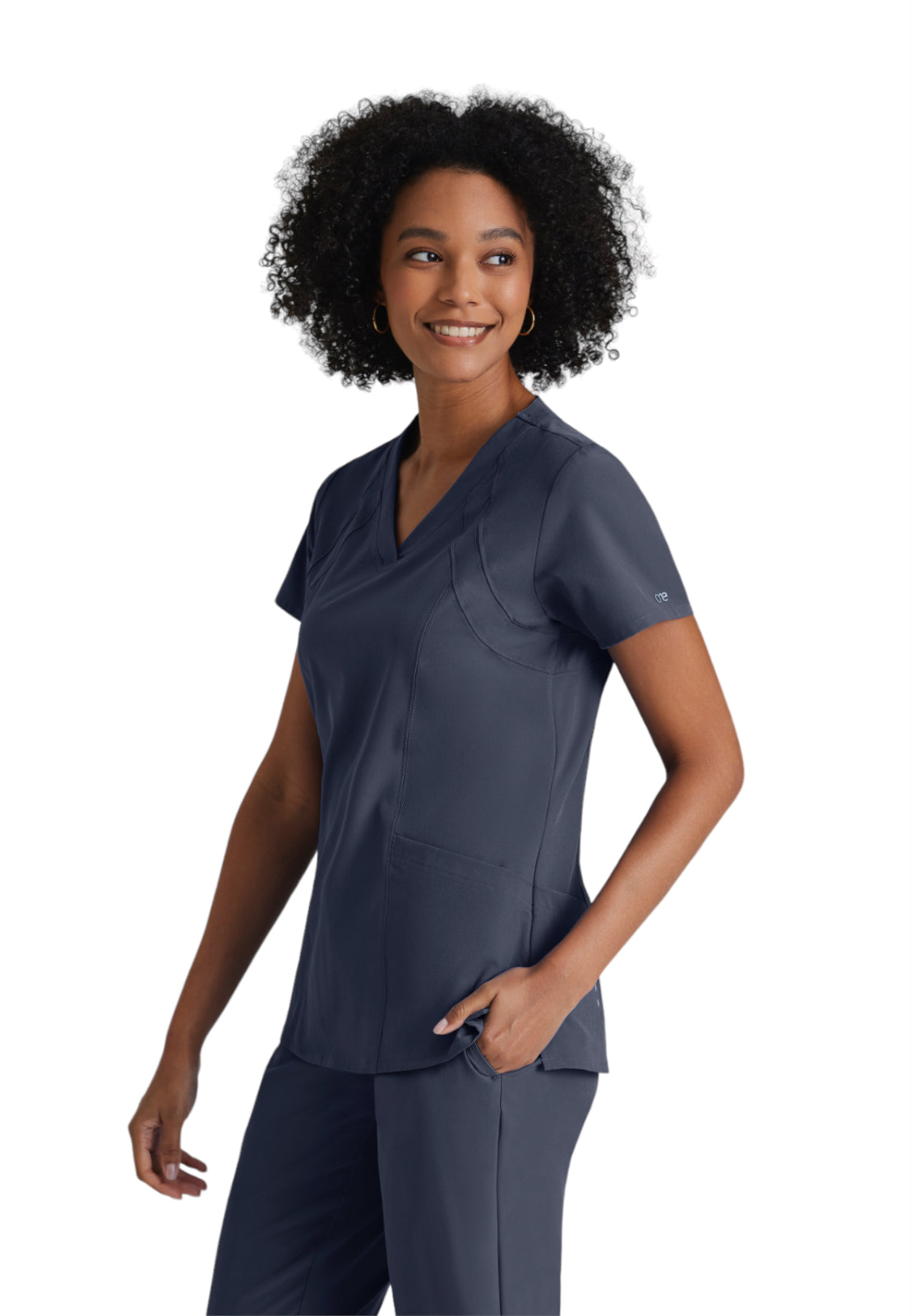 Women's V-Neck Racer Top - 5105 - Steel