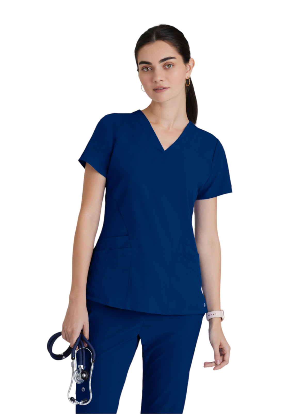Women's V-Neck Pulse Top - 5106 - Indigo (Navy)