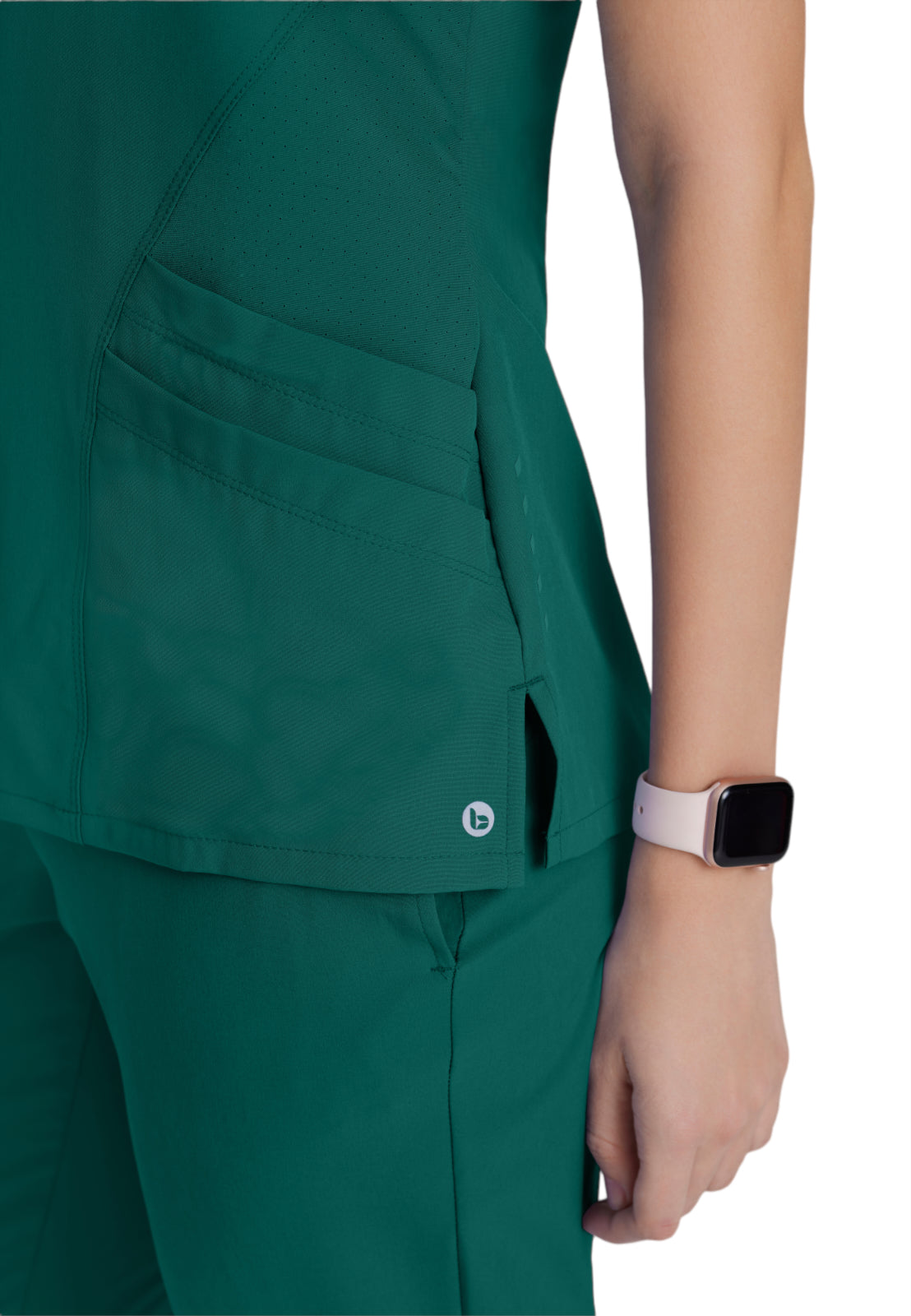 Women's V-Neck Pulse Top - 5106 - Hunter Green