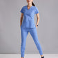 Women's V-Neck Pulse Top - 5106 - Ciel Blue