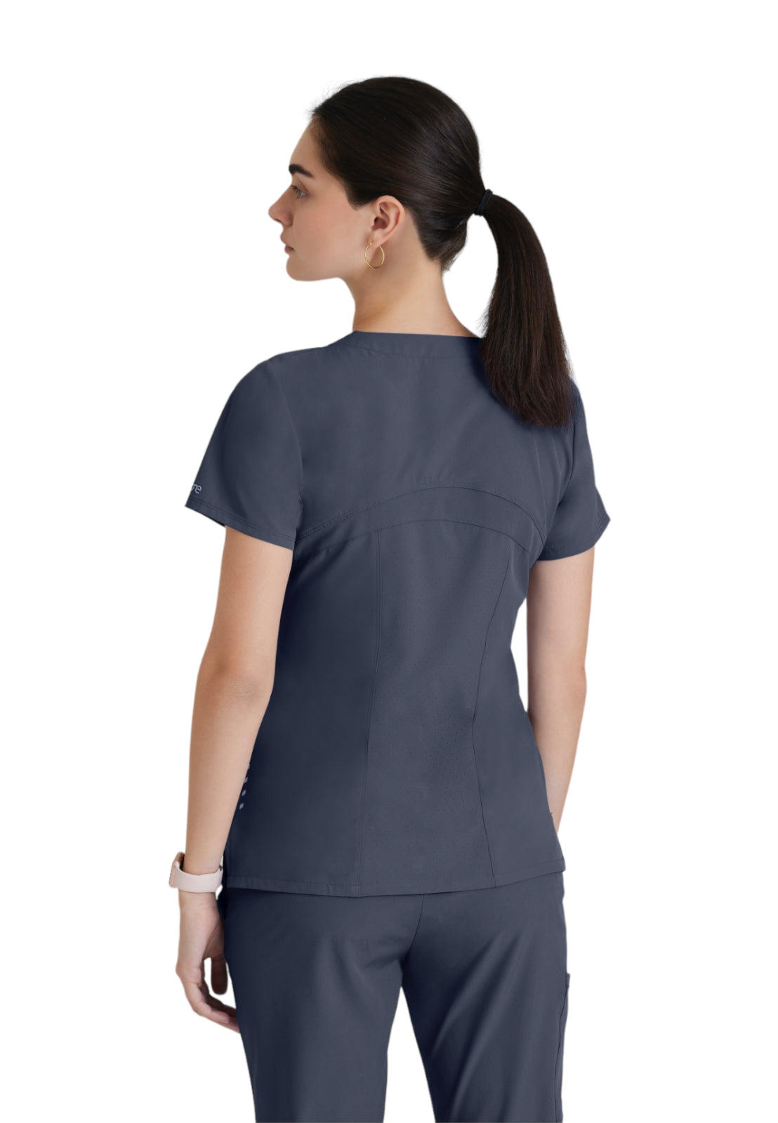 Women's V-Neck Pulse Top - 5106 - Steel