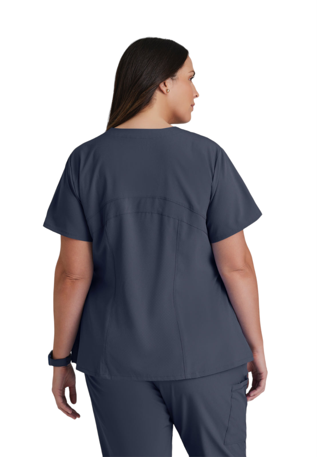 Women's V-Neck Pulse Top - 5106 - Steel