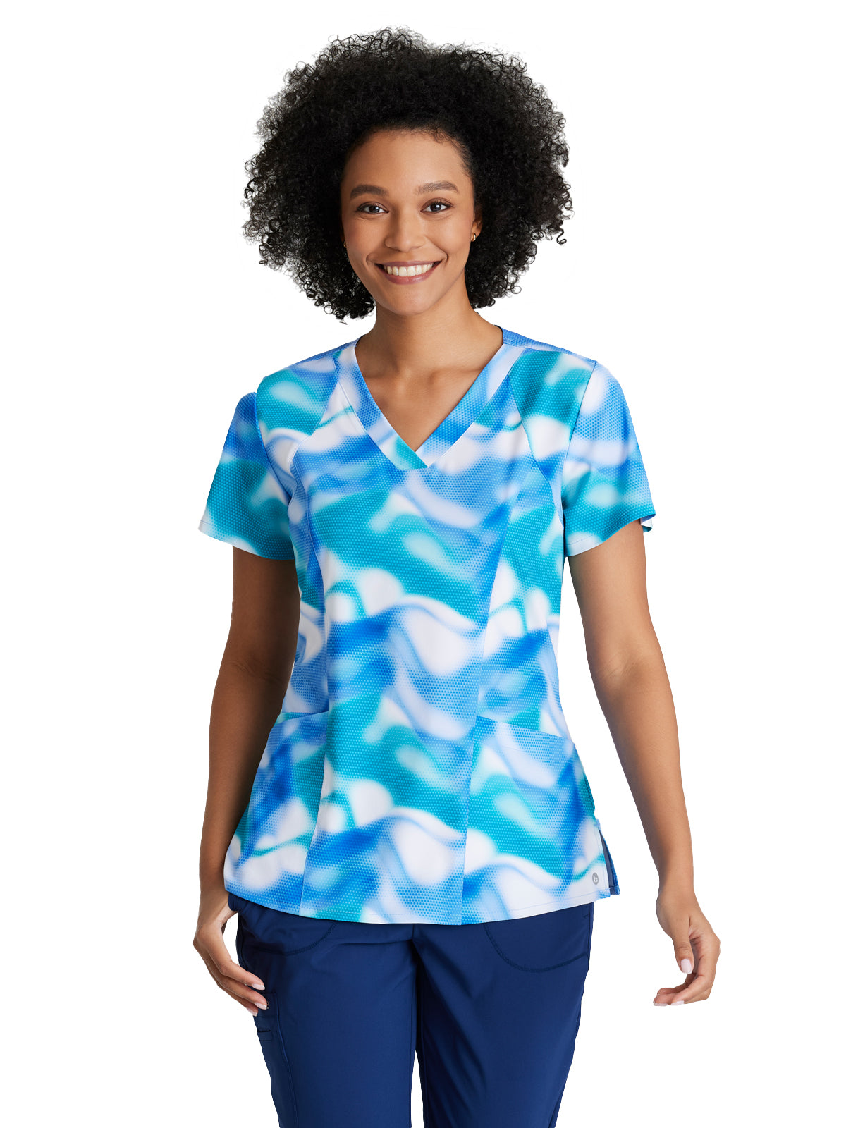Women's V-Neck Thrive Top - 5107 - Azure Waves
