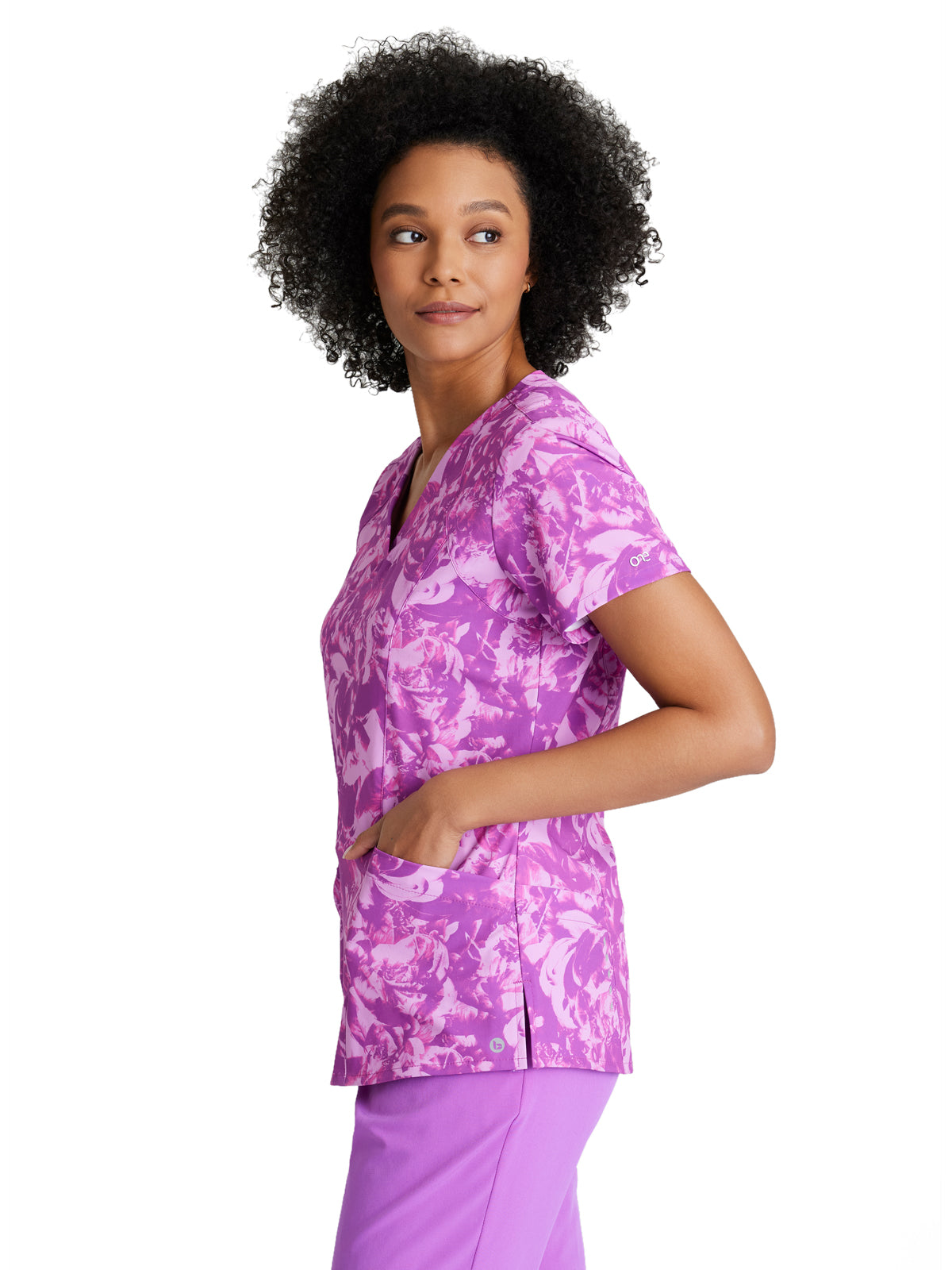 Women's V-Neck Thrive Top - 5107 - Helio Flowers