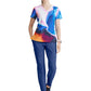 Women's V-Neck Thrive Top - 5107 - Shimmering Skies