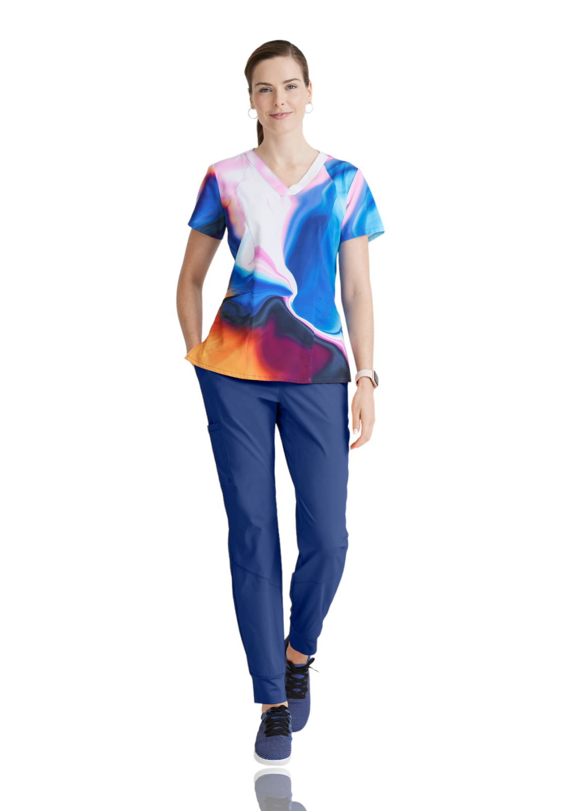Women's V-Neck Thrive Top - 5107 - Shimmering Skies