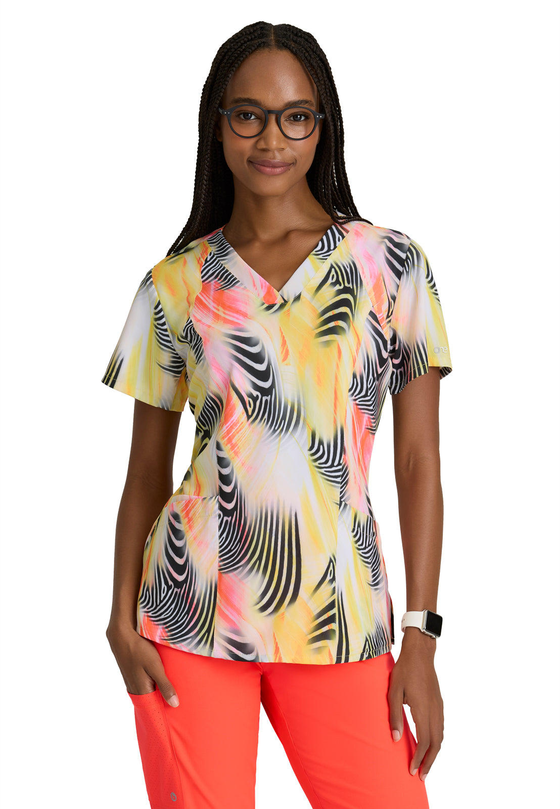 Women's V-Neck Thrive Top - 5107 - Zebra Brilliance