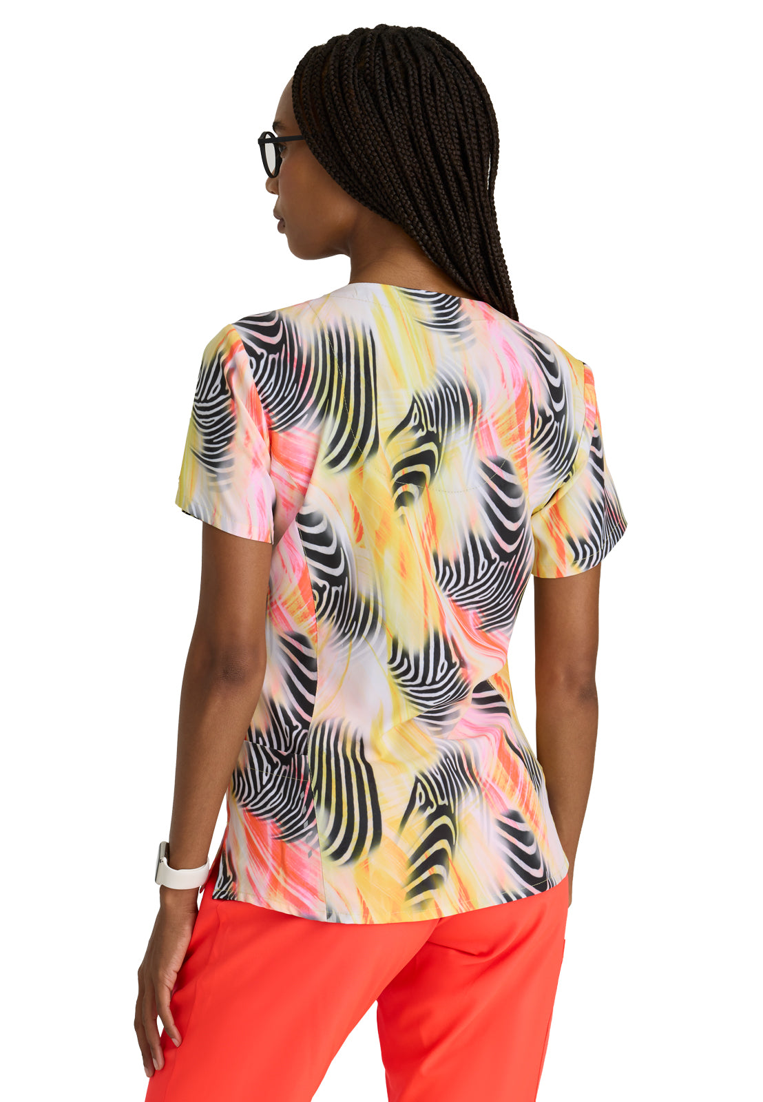 Women's V-Neck Thrive Top - 5107 - Zebra Brilliance
