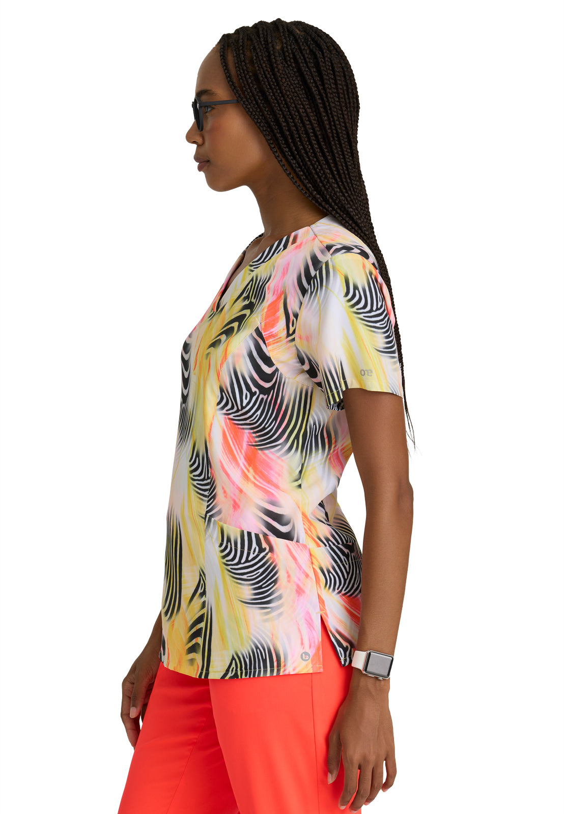 Women's V-Neck Thrive Top - 5107 - Zebra Brilliance