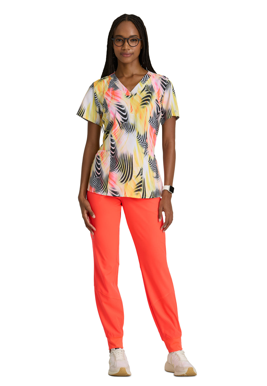 Women's V-Neck Thrive Top - 5107 - Zebra Brilliance
