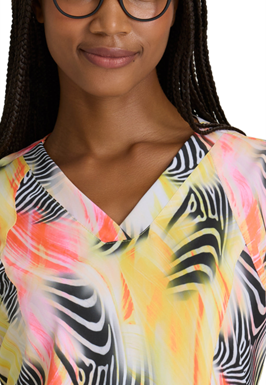 Women's V-Neck Thrive Top - 5107 - Zebra Brilliance