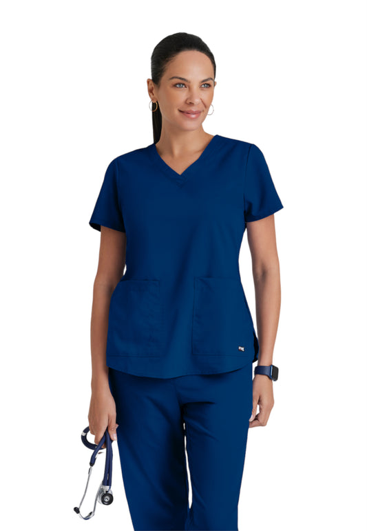 Women's V-Neck Aubrey Top - 71166 - Indigo (Navy)