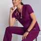 Women's V-Neck Aubrey Top - 71166 - Wine