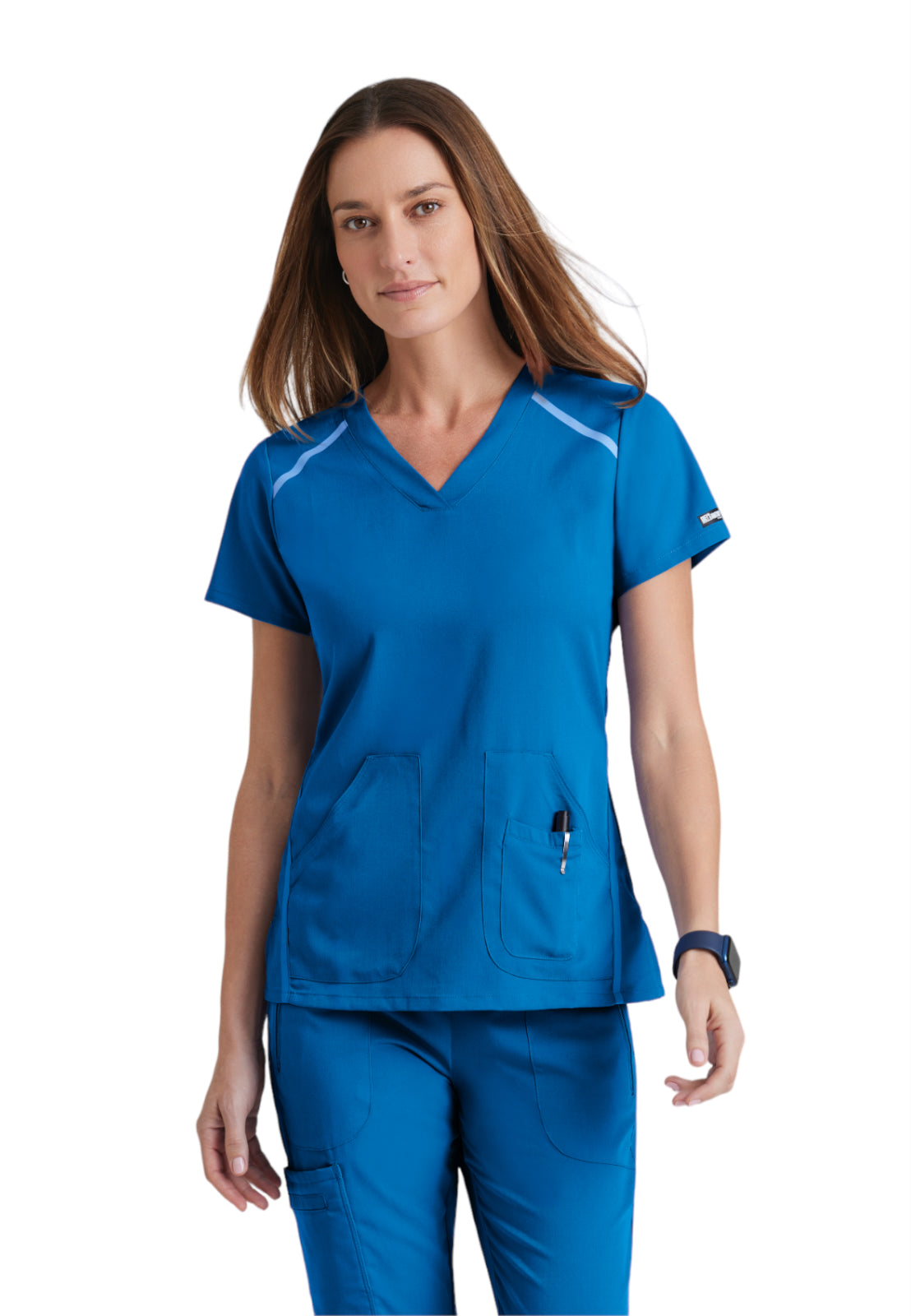Women's V-Neck Elevate Top - 7188 - New Royal
