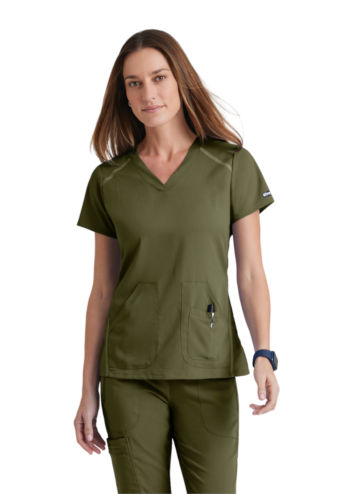 Women's V-Neck Elevate Top - 7188 - Olive