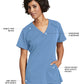 Women's V-Neck Elevate Top - 7188 - Ciel Blue