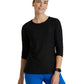 Women's Long Sleeve Accelerate Underscrub Tee - BOK804 - Black