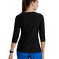 Women's Long Sleeve Accelerate Underscrub Tee - BOK804 - Black
