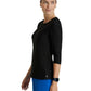 Women's Long Sleeve Accelerate Underscrub Tee - BOK804 - Black