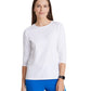 Women's Long Sleeve Accelerate Underscrub Tee - BOK804 - White