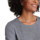 Women's Long Sleeve Accelerate Underscrub Tee - BOK804 - Grey Heather