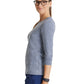 Women's Long Sleeve Accelerate Underscrub Tee - BOK804 - Indigo Heather
