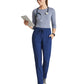 Women's Long Sleeve Accelerate Underscrub Tee - BOK804 - Indigo Heather