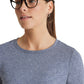 Women's Long Sleeve Accelerate Underscrub Tee - BOK804 - Indigo Heather
