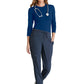 Women's Long Sleeve Accelerate Underscrub Tee - BOK804 - Indigo (Navy)